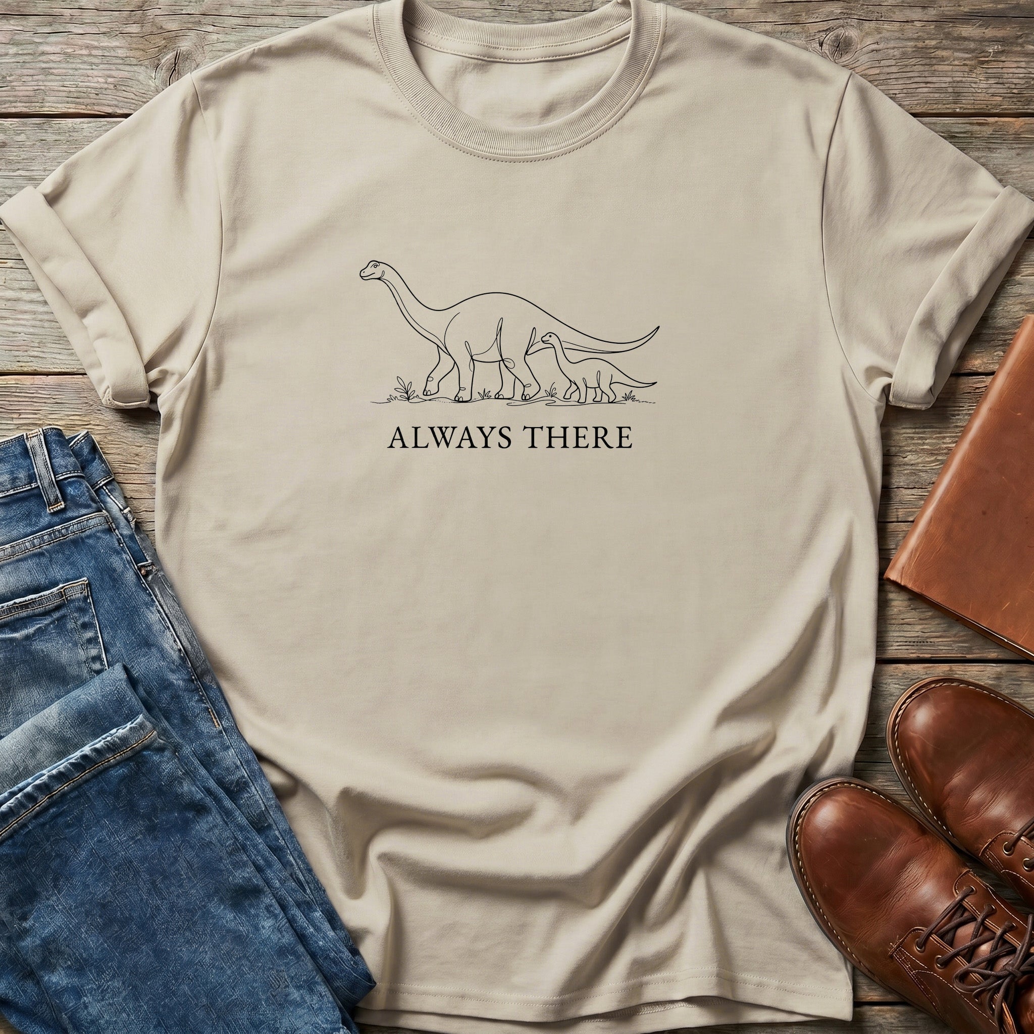Always There Dino Family T Shirt