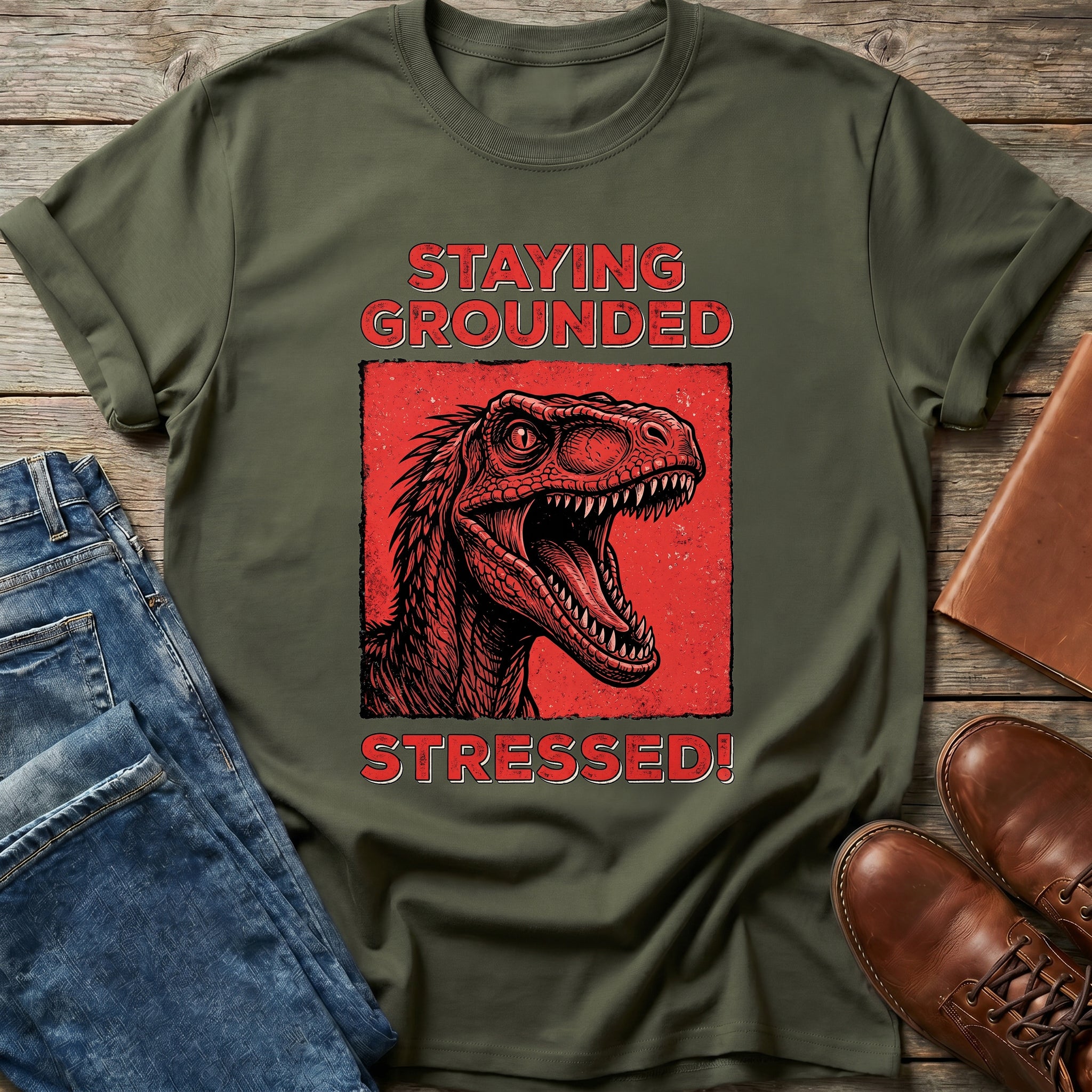 Staying Grounded Stressed T Shirt