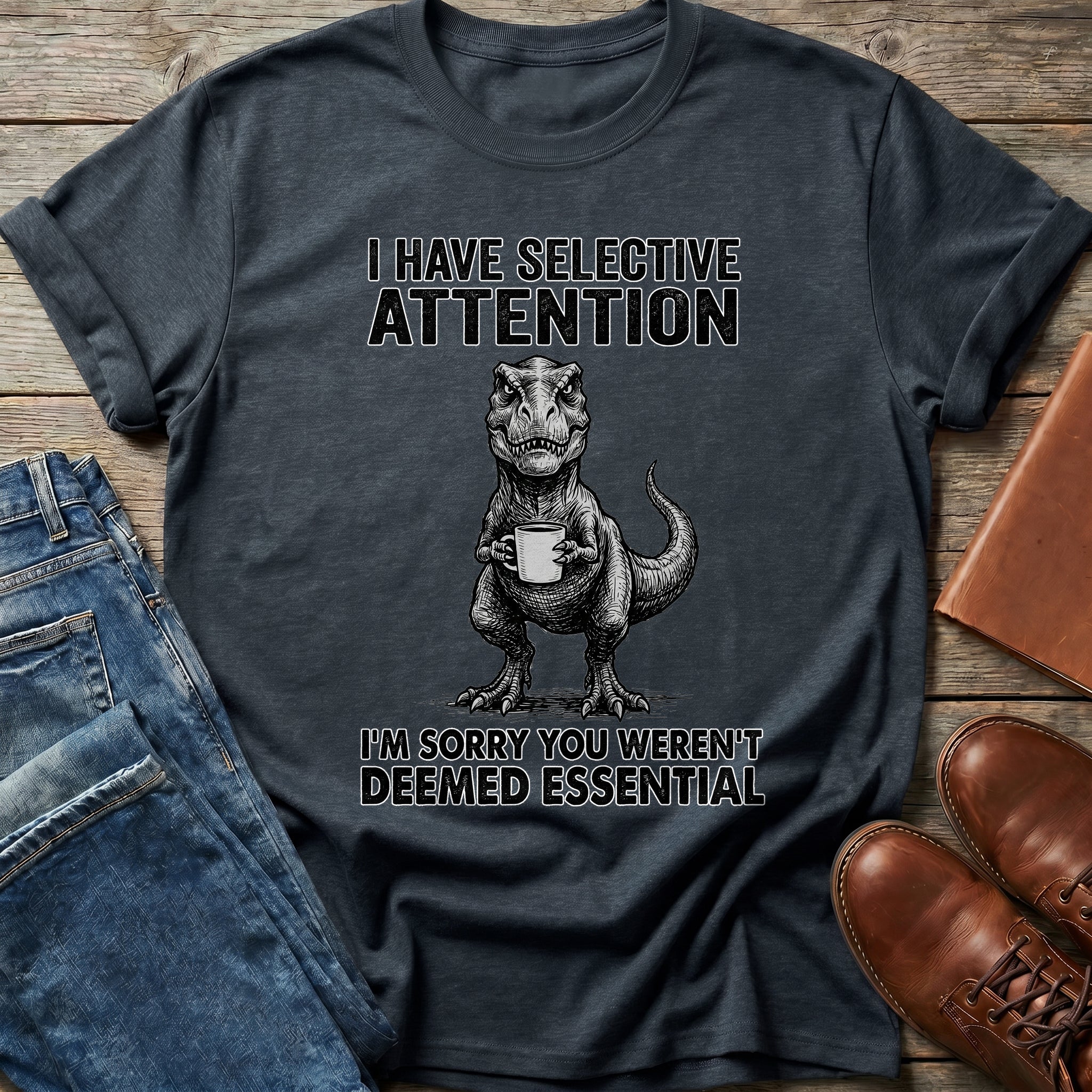 Selective Attention Dino T Shirt