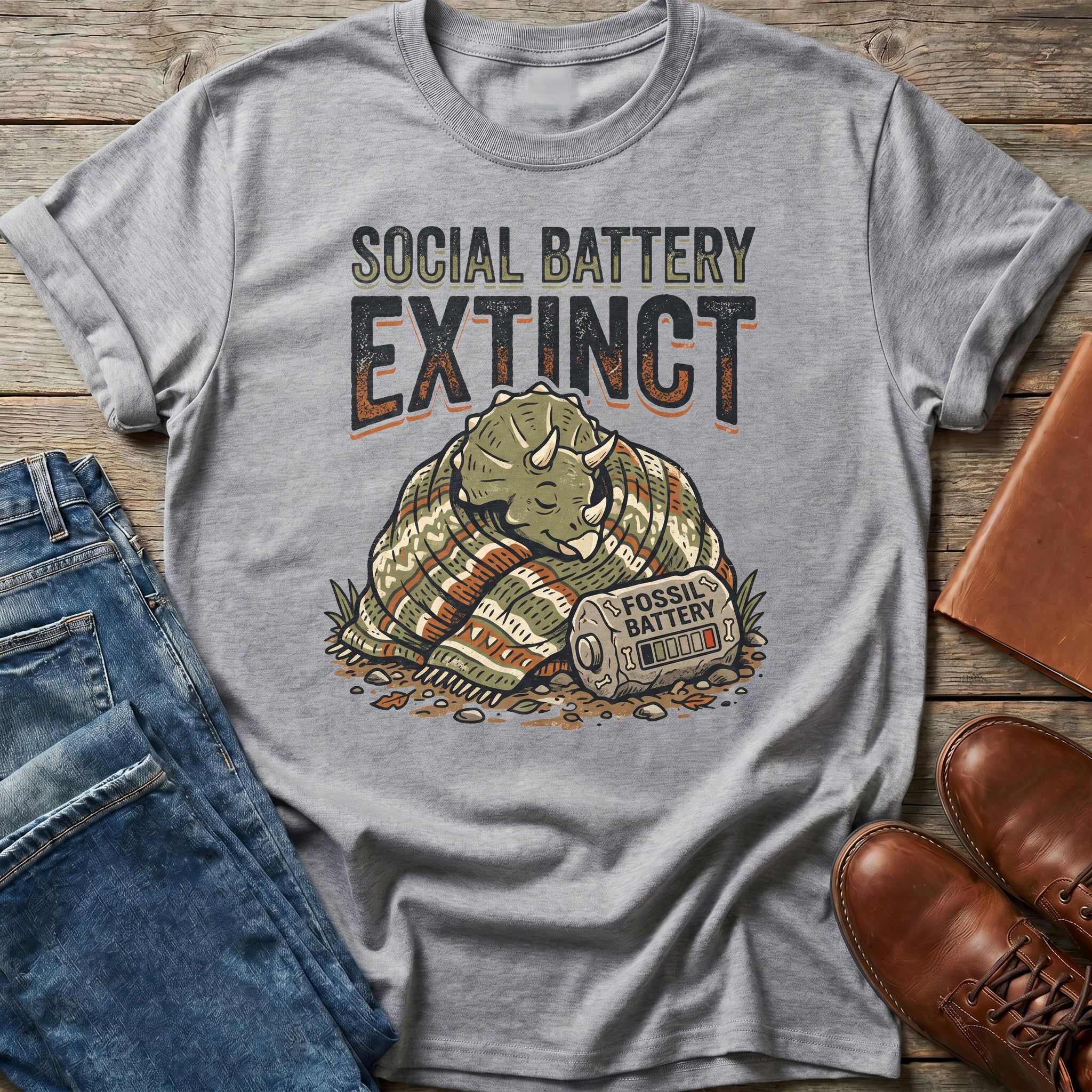 Social Battery Extinct T Shirt