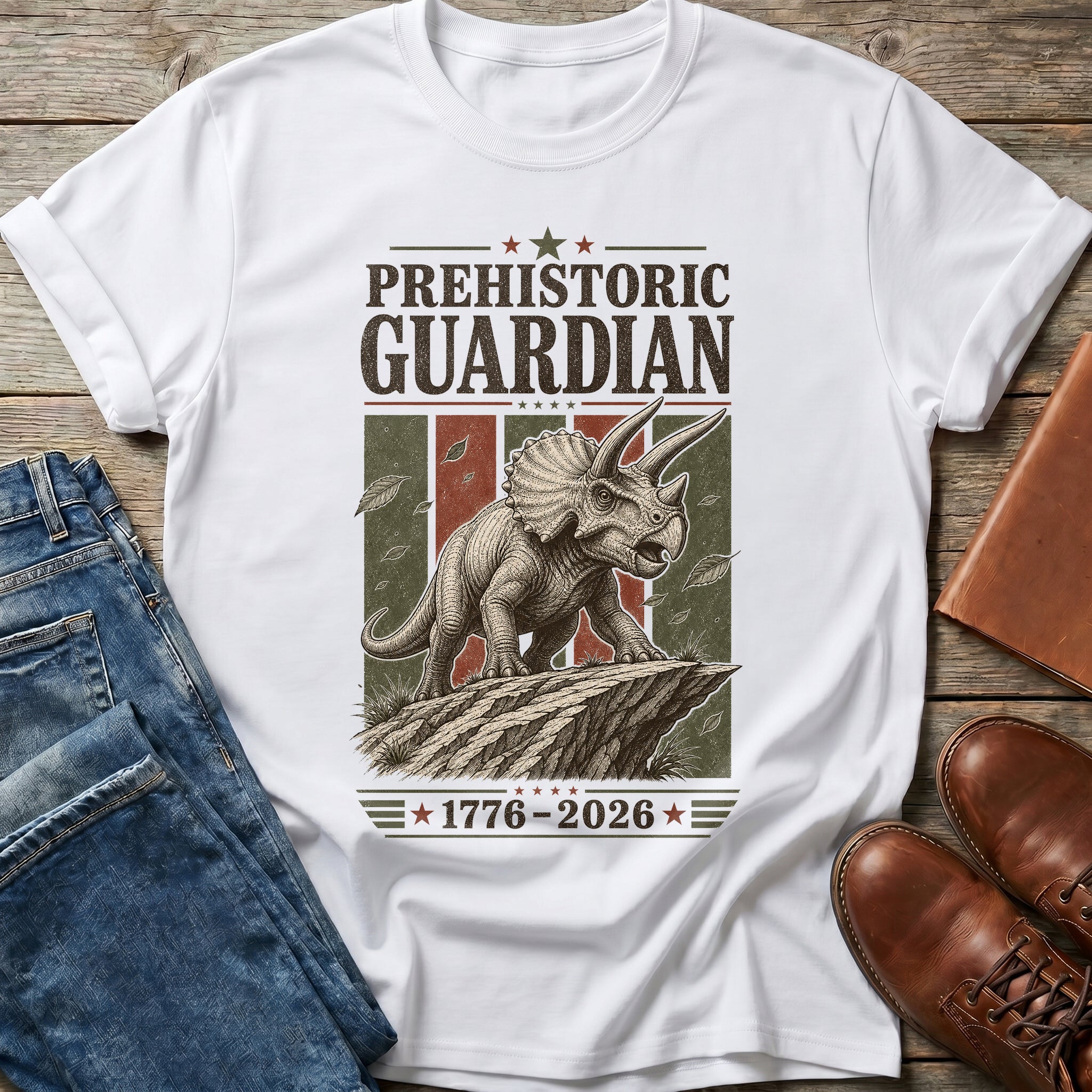 Prehistoric Guardian 1776-2026 T Shirt