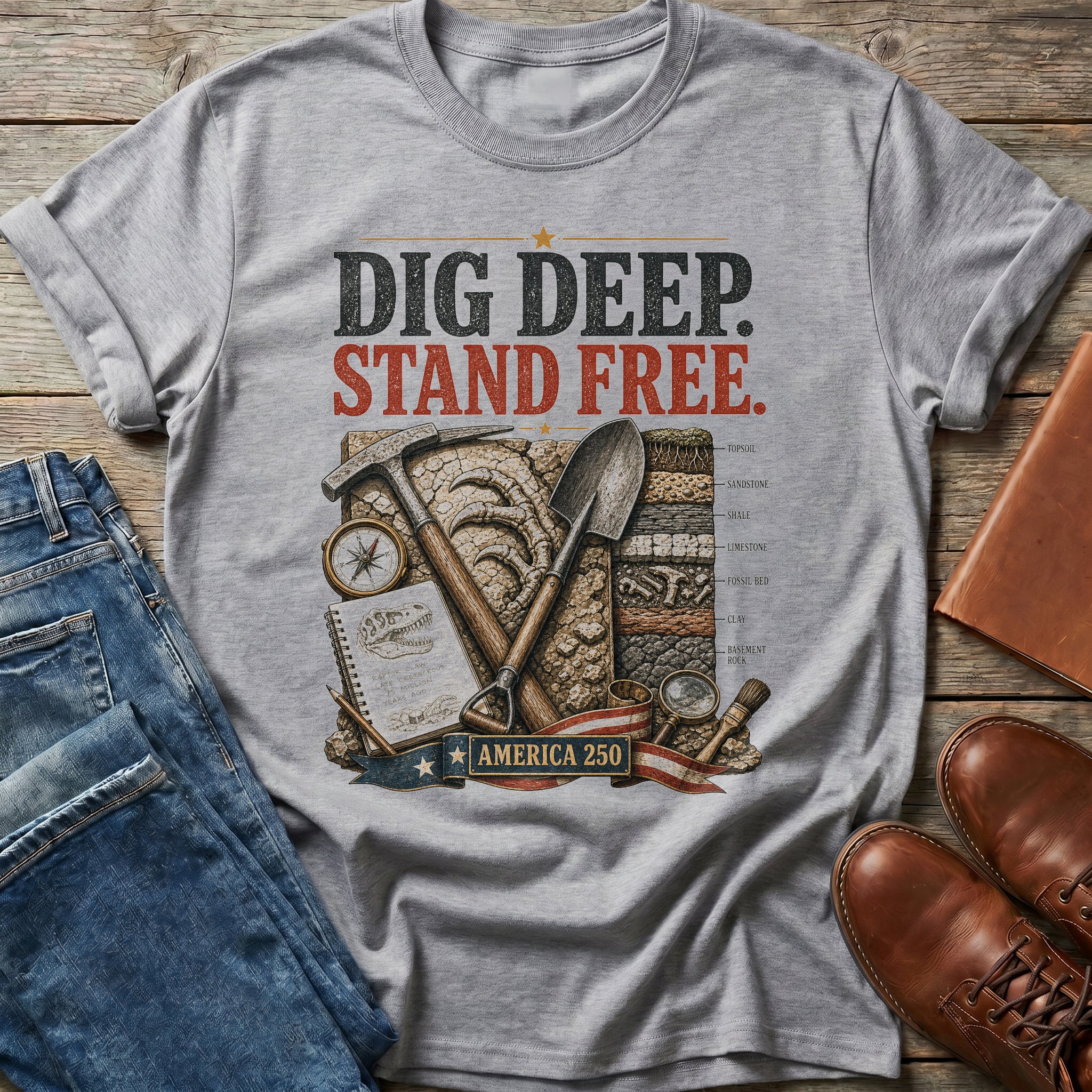 Dig Deep Stand Free T Shirt